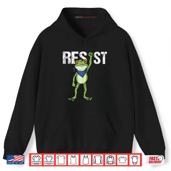 Hoodie Frogs Resist Portland Frog Protest Funny Gifts Shirt