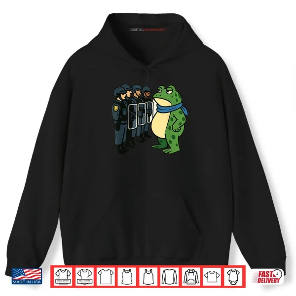 Hoodie Portland Frog Courage to Speak Up Stand Portland Frog Shirt