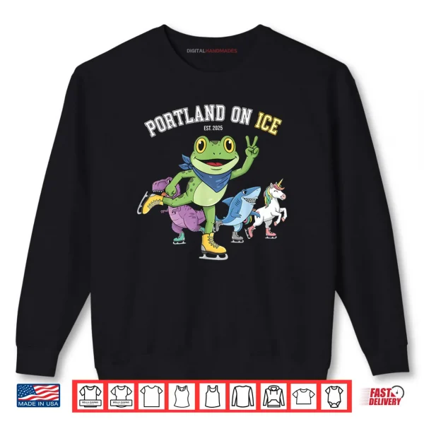 Sweatshirt Portland on ICE Portland Frog Protest Shirt