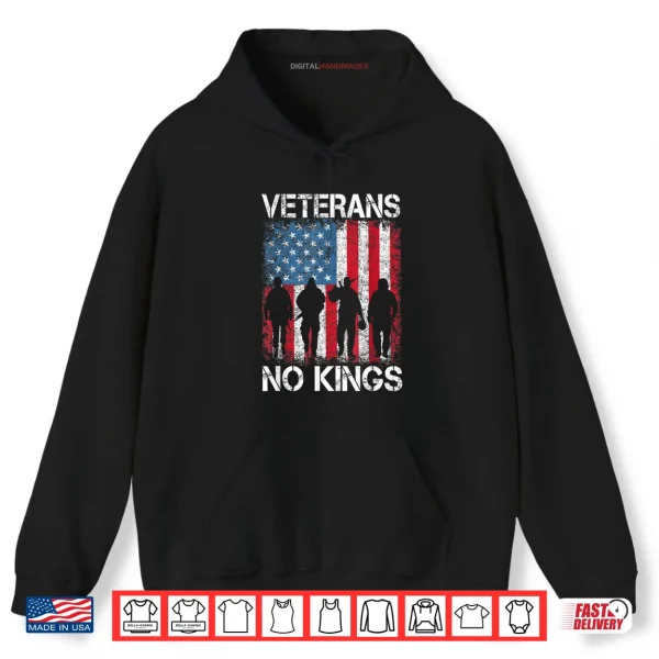 Hoodie Vintage Military America Flag Veterans Day Shirt