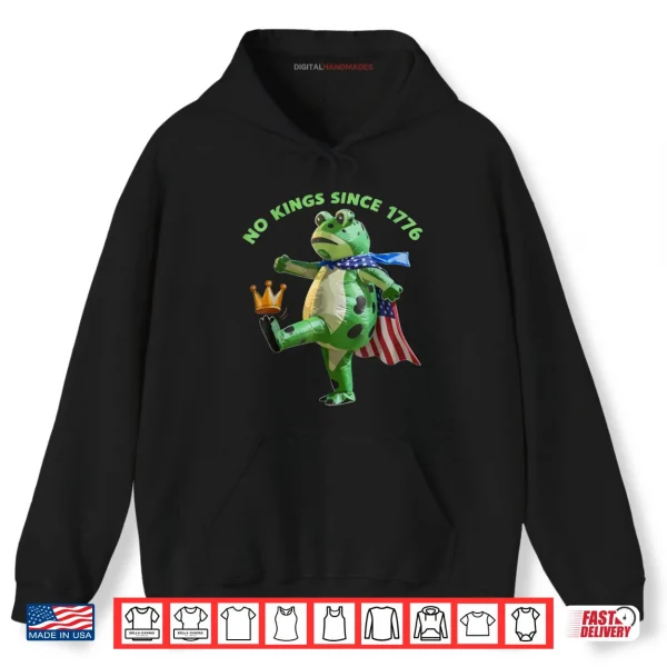 No Kings Since 1776 Portland Frog Kicking Crown Shirt 2 Hoodie No Kings Since 1776 Portland Frog Kicking Crown Shirt