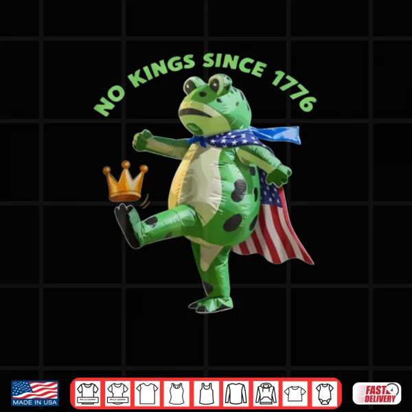 No Kings Since 1776 Portland Frog Kicking Crown Shirt 3 Design No Kings Since 1776 Portland Frog Kicking Crown Shirt