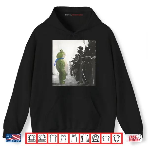 Hoodie Portland Frog Meme Retro Vintage Style Gift Shirt