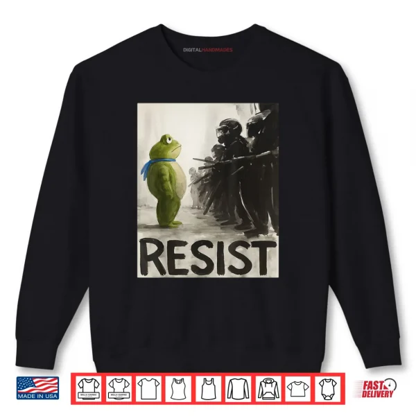 Sweatshirt Portland Frog Protest Retro Vintage Shirt