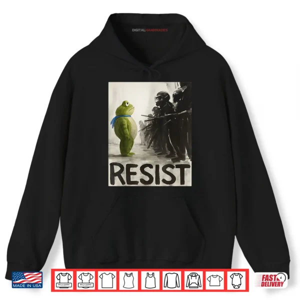 Hoodie Portland Frog Protest Retro Vintage Shirt