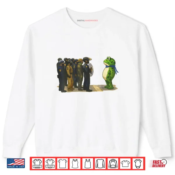 Sweatshirt Portland Frog Shirt Meme Retro Vintage Style Shirt