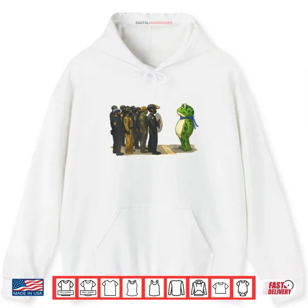 Hoodie Portland Frog Shirt Meme Retro Vintage Style Shirt