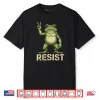Realistic Frog Resist Protest Peace Sign Funny Activism Shirt