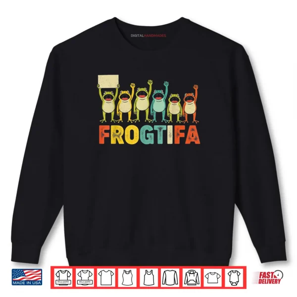 Sweatshirt Ribbit Against The Machine Funny Portland Frog Resist Shirt