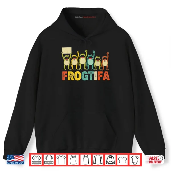 Hoodie Ribbit Against The Machine Funny Portland Frog Resist Shirt