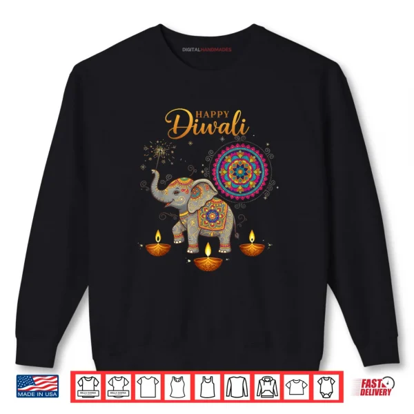 Cute Elephant Happy Diwali Shirt 1 Sweatshirt Cute Elephant Happy Diwali Shirt