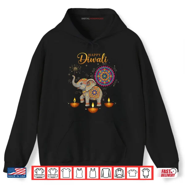 Cute Elephant Happy Diwali Shirt 2 Hoodie Cute Elephant Happy Diwali Shirt