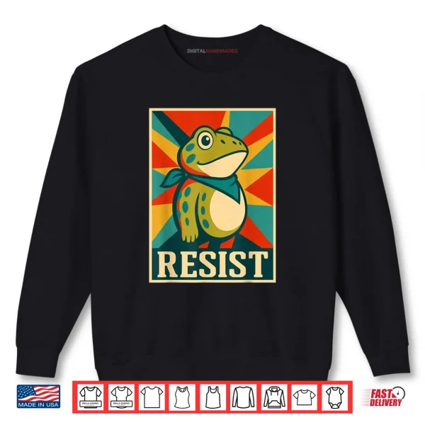 Sweatshirt Frog Resist Portland Frog Protest Portland Frog Vintage Shirt