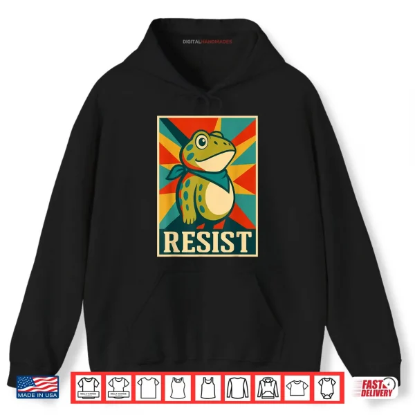 Hoodie Frog Resist Portland Frog Protest Portland Frog Vintage Shirt