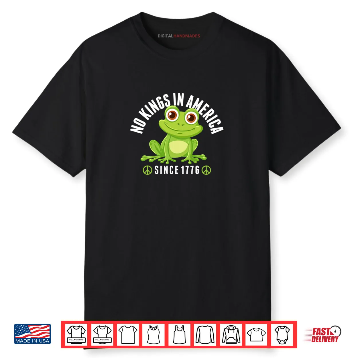 No Kings In America Since 1776 Cute Frog Shirt No Kings In America Since 1776 Cute Frog Shirt