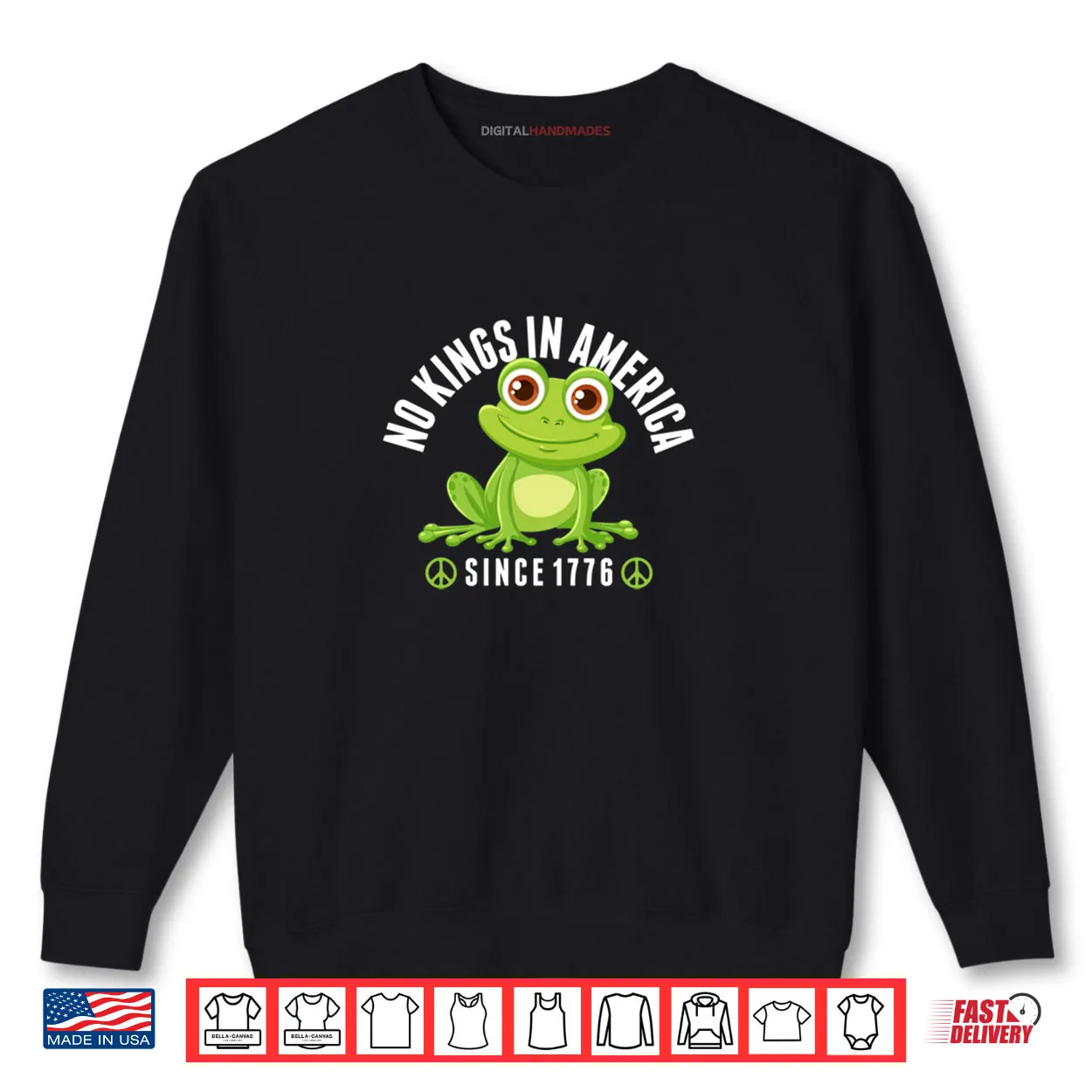 No Kings In America Since 1776 Cute Frog Shirt No Kings In America Since 1776 Cute Frog Shirt