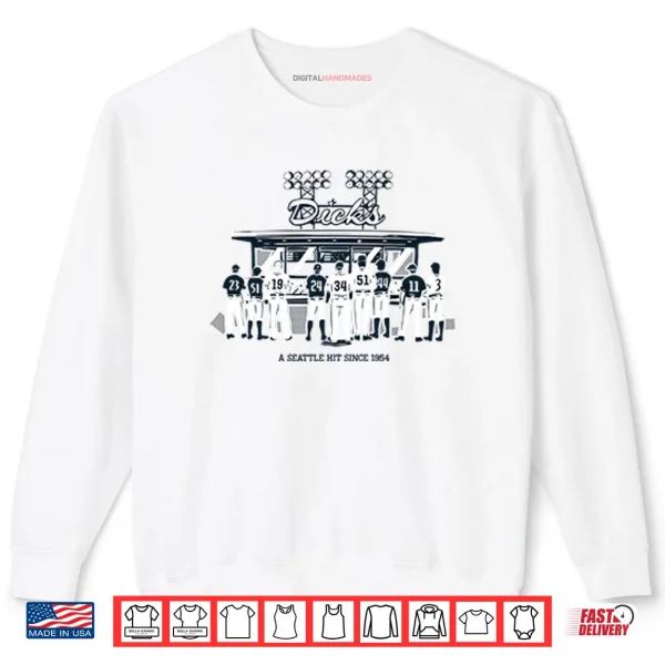 Pink Duck Funny Shirt 1 Sweatshirt Mariners Dicks A Seattle Hit Since 1954 Shirt