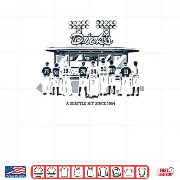 Pink Duck Funny Shirt 3 Design Mariners Dicks A Seattle Hit Since 1954 Shirt