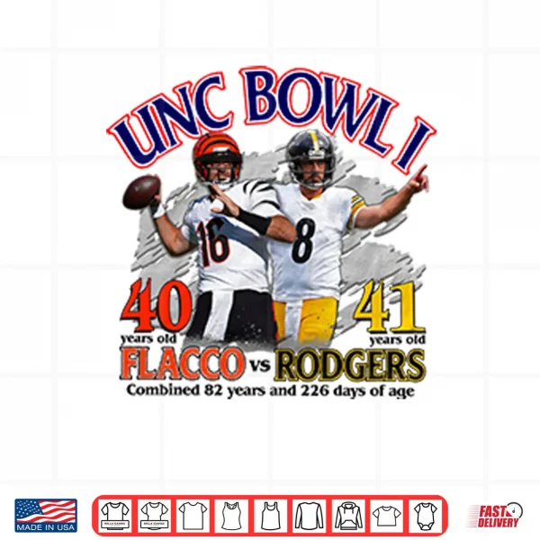 Design Unc Bowl I Joe Flacco vs Aaron Rodgers Shirt