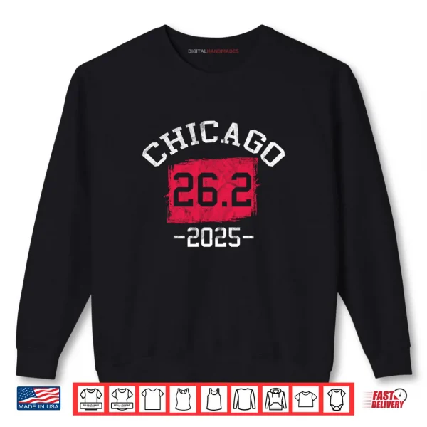 Sweatshirt Marathoner Running Distressed Shirt