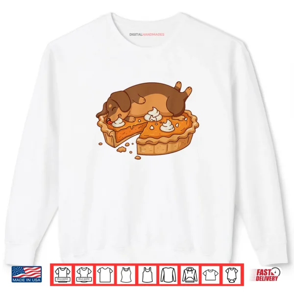 Sweatshirt Cute Thanksgiving Dachshund Pumpkin Pie Autumn Shirt