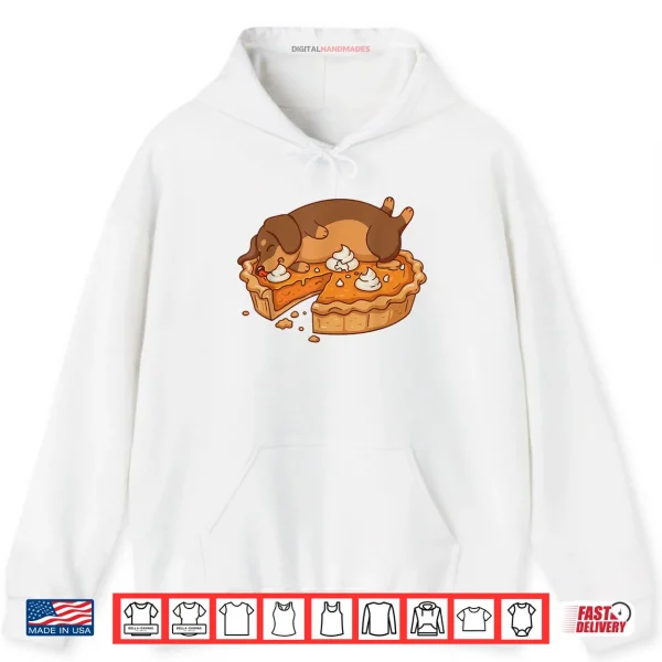 Hoodie Cute Thanksgiving Dachshund Pumpkin Pie Autumn Shirt