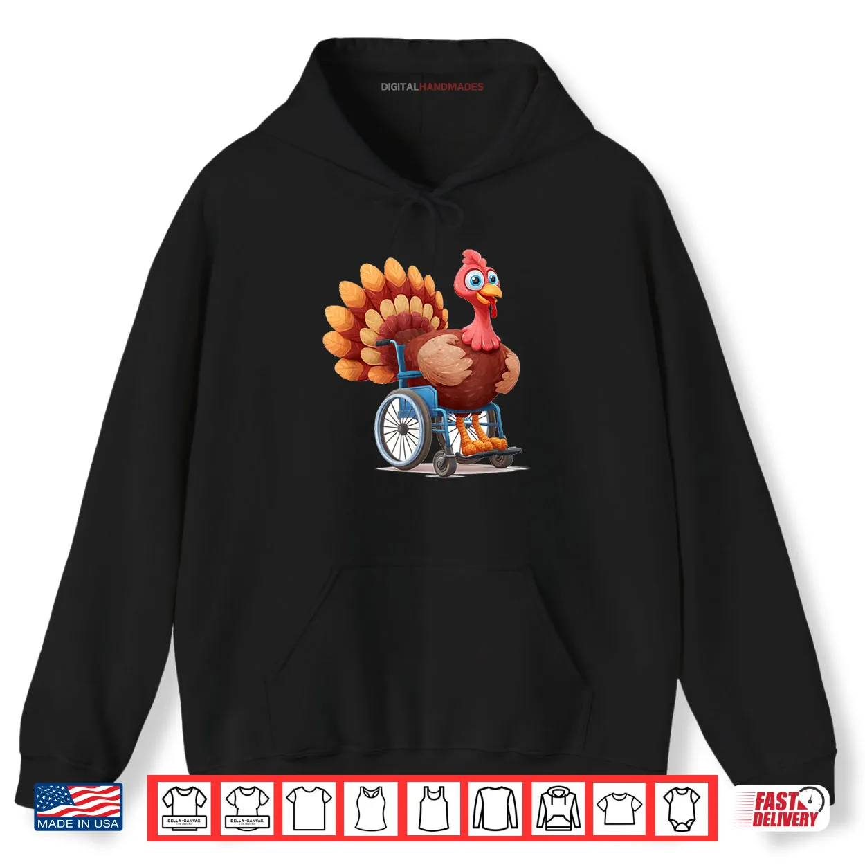 Happy Turkey Costume in Wheelchair for Thanksgiving Lovers Shirt Happy Turkey Costume in Wheelchair for Thanksgiving Lovers Shirt