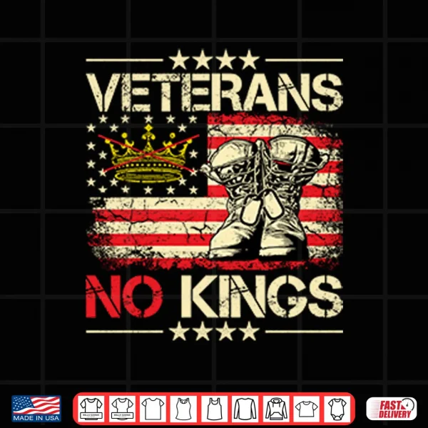 Design Veterans No Kings Military Protest Shirt