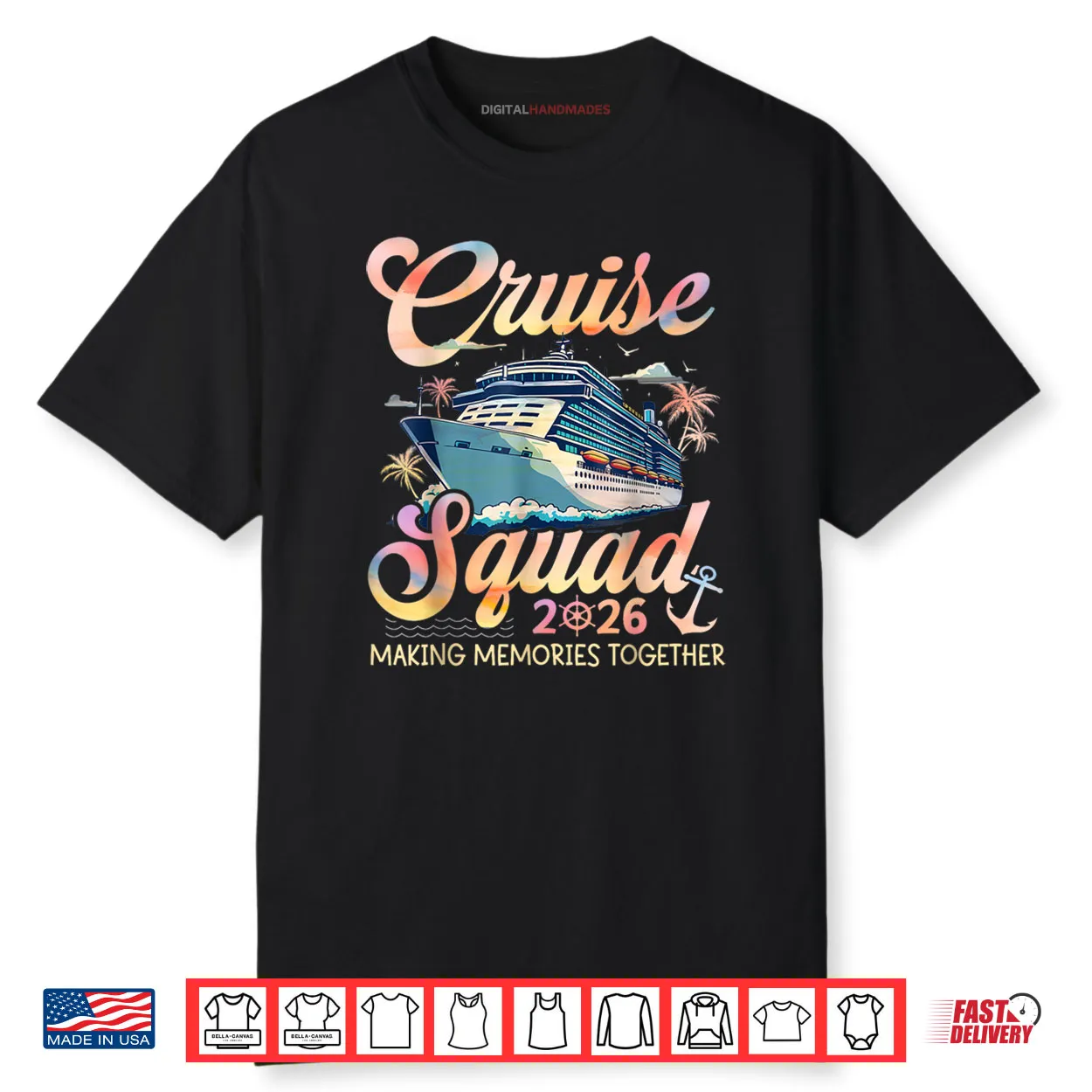 Cruise Squad 2026 Family Group Matching Summer Vacation Shirt Cruise Squad 2026 Family Group Matching Summer Vacation Shirt