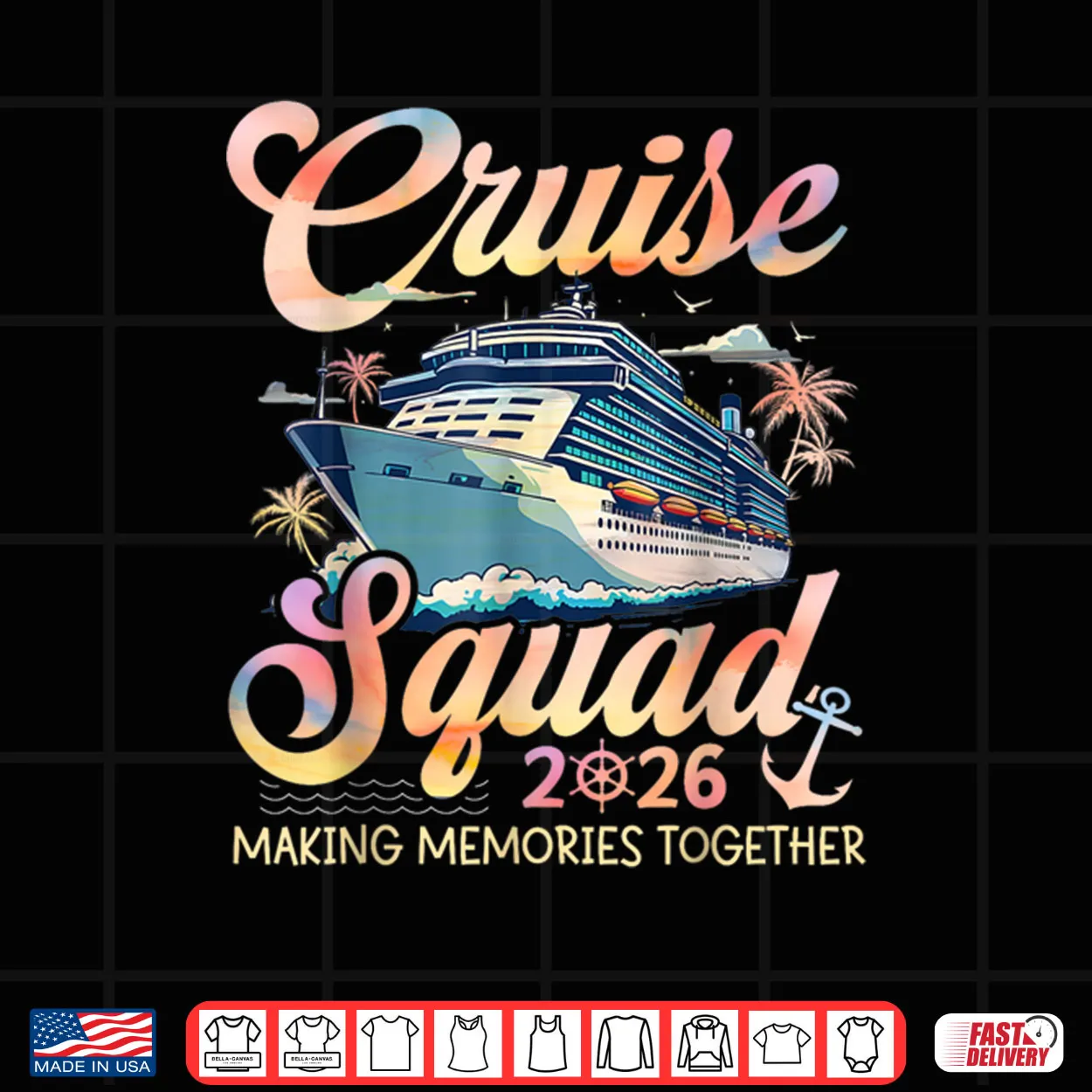 Cruise Squad 2026 Family Group Matching Summer Vacation Shirt Cruise Squad 2026 Family Group Matching Summer Vacation Shirt