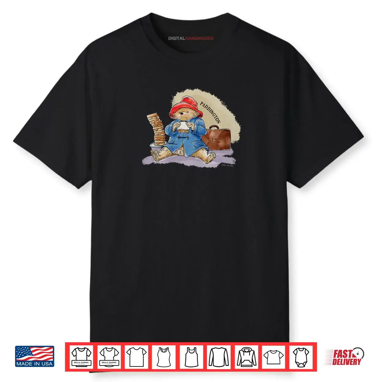 Paddington Bear Marmalade Sandwich Pile PB Bag Shirt Paddington Bear Marmalade Sandwich Pile PB Bag Shirt