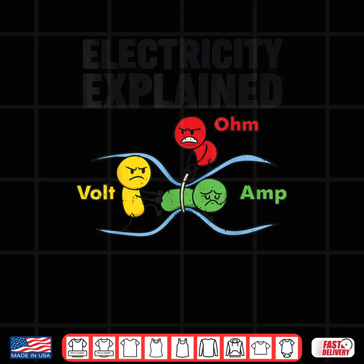 Electricity Explained Funny Nerdy Pun Physics Humor Science Shirt Electricity Explained Funny Nerdy Pun Physics Humor Science Shirt