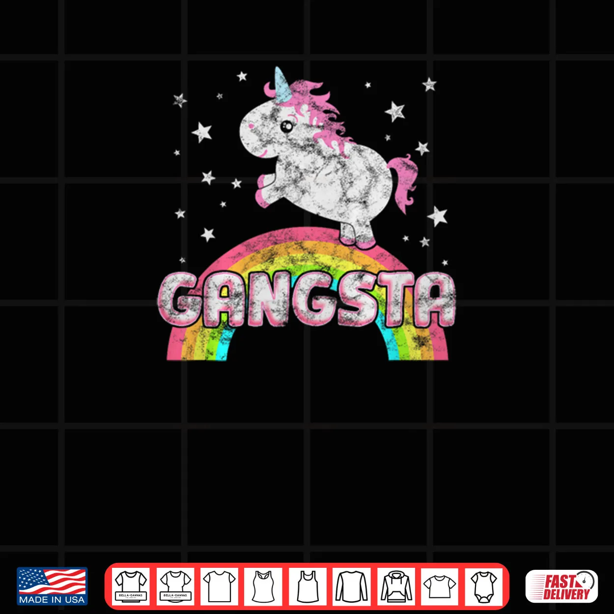 Ironic Cool Unicorn Gangsta Rap Music Festival Shirt Ironic Cool Unicorn Gangsta Rap Music Festival Shirt