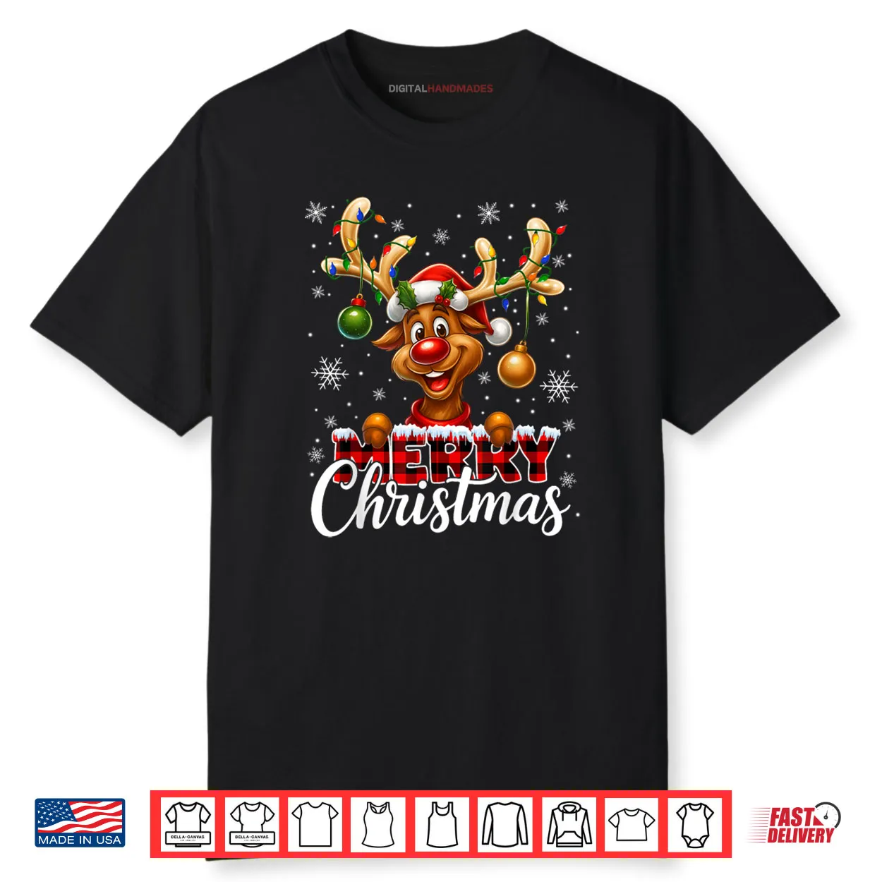 Merry Christmas Reindeer Plaid Pajamas Xmas Shirt Merry Christmas Reindeer Plaid Pajamas Xmas Shirt