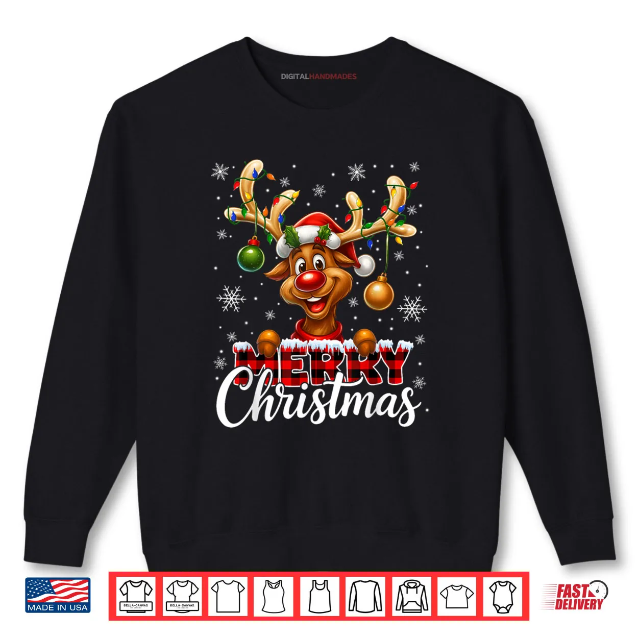 Merry Christmas Reindeer Plaid Pajamas Xmas Shirt Merry Christmas Reindeer Plaid Pajamas Xmas Shirt