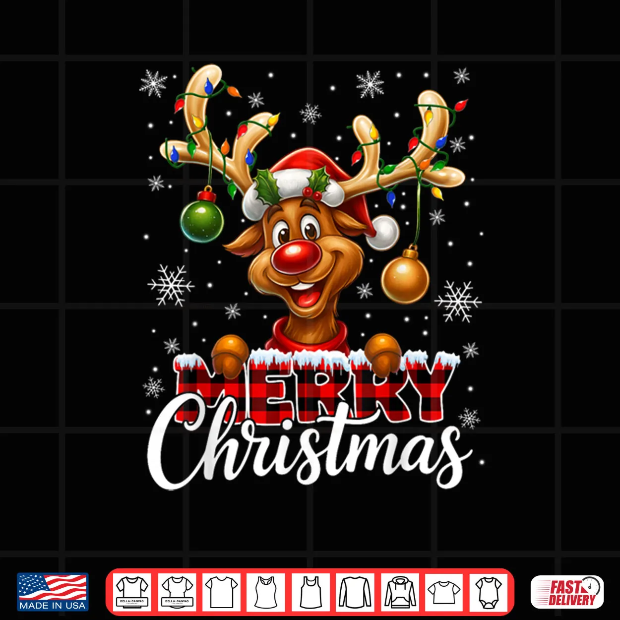Merry Christmas Reindeer Plaid Pajamas Xmas Shirt Merry Christmas Reindeer Plaid Pajamas Xmas Shirt