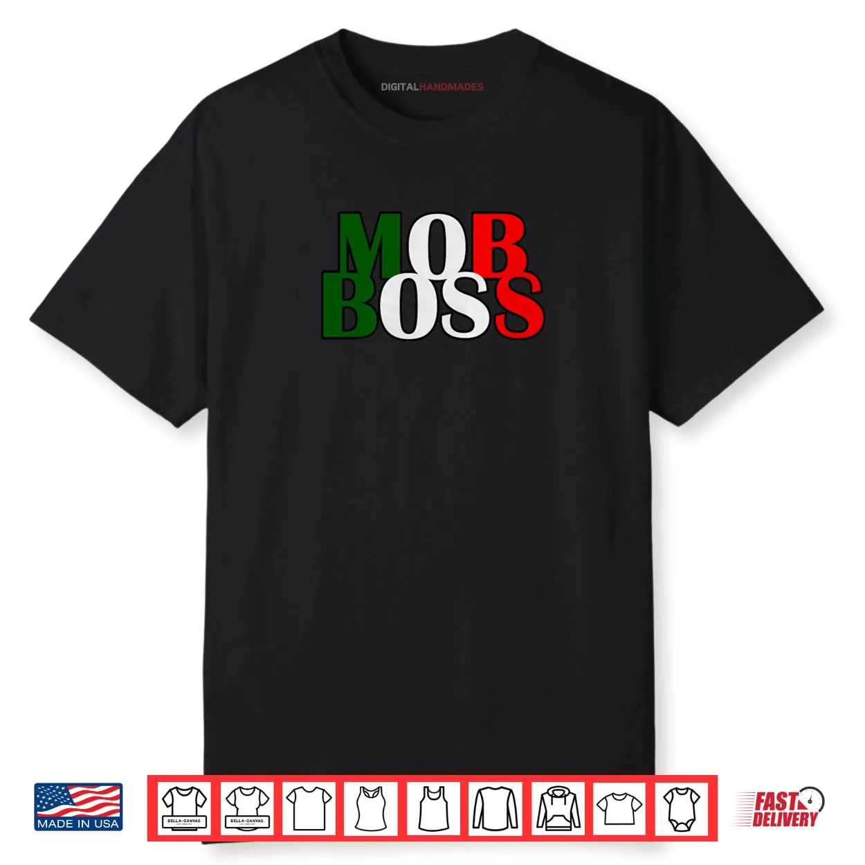 Mob Boss Italian Flag 1920s Costume Mafia Party Shirt Mob Boss Italian Flag 1920s Costume Mafia Party Shirt