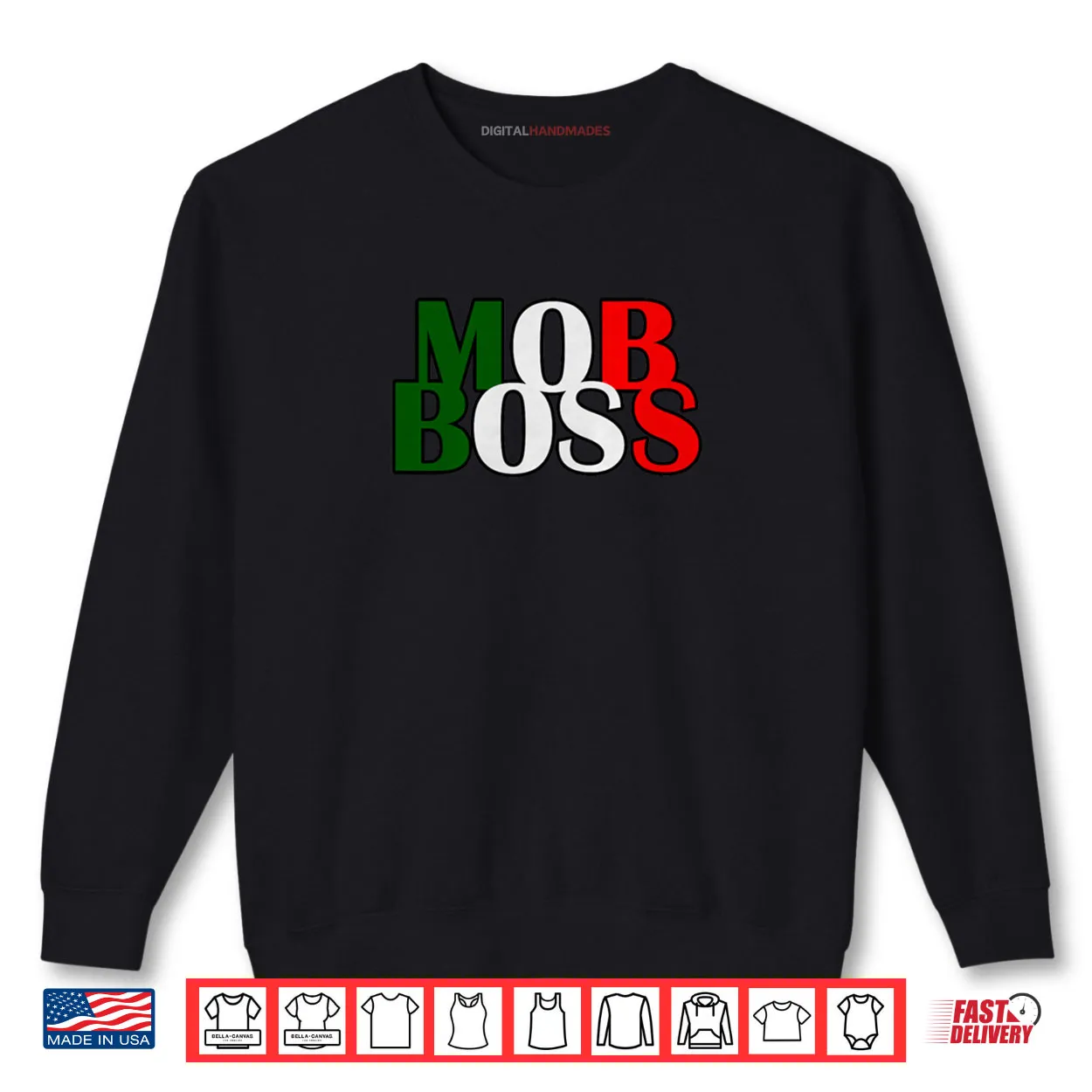 Mob Boss Italian Flag 1920s Costume Mafia Party Shirt Mob Boss Italian Flag 1920s Costume Mafia Party Shirt
