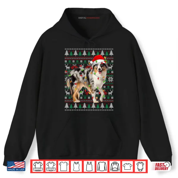 Australian Shepherd Dog Christmas Ugly Sweater Santa Xmas Shirt 2 Hoodie Australian Shepherd Dog Christmas Ugly Sweater Santa Xmas Shirt