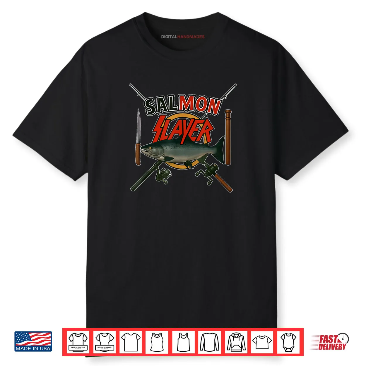 The Salmon Slayer Steelhead and Salmon Fishing Shirt The Salmon Slayer Steelhead and Salmon Fishing Shirt