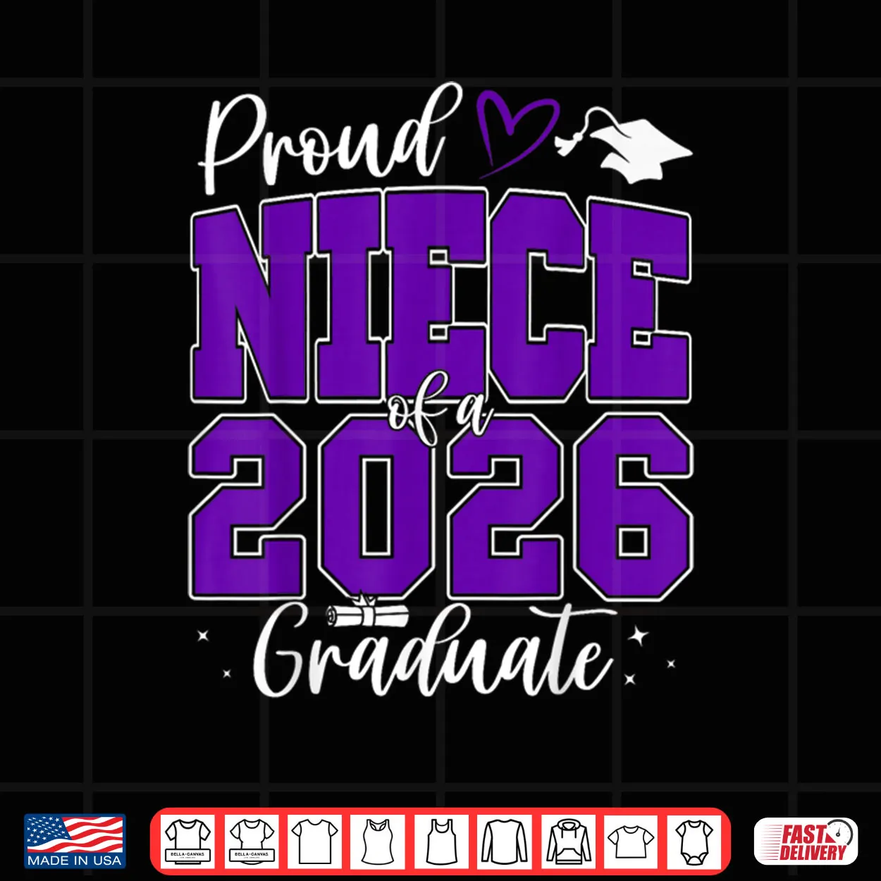 Proud Niece of a Class of 2026 Graduate Senior Graduation Shirt Proud Niece of a Class of 2026 Graduate Senior Graduation Shirt