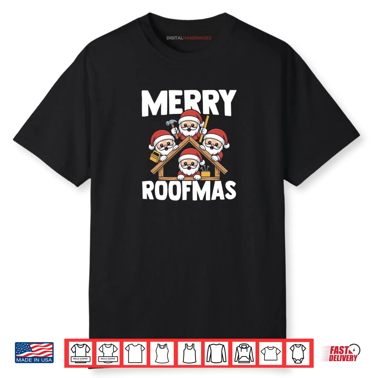 Roofer Craftsman Santa Claus Christmas Merry Roofmas Shirt Roofer Craftsman Santa Claus Christmas Merry Roofmas Shirt