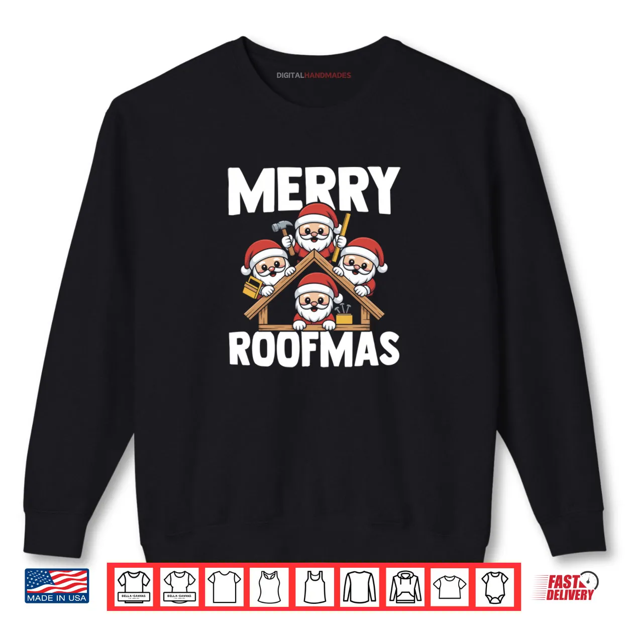 Roofer Craftsman Santa Claus Christmas Merry Roofmas Shirt Roofer Craftsman Santa Claus Christmas Merry Roofmas Shirt