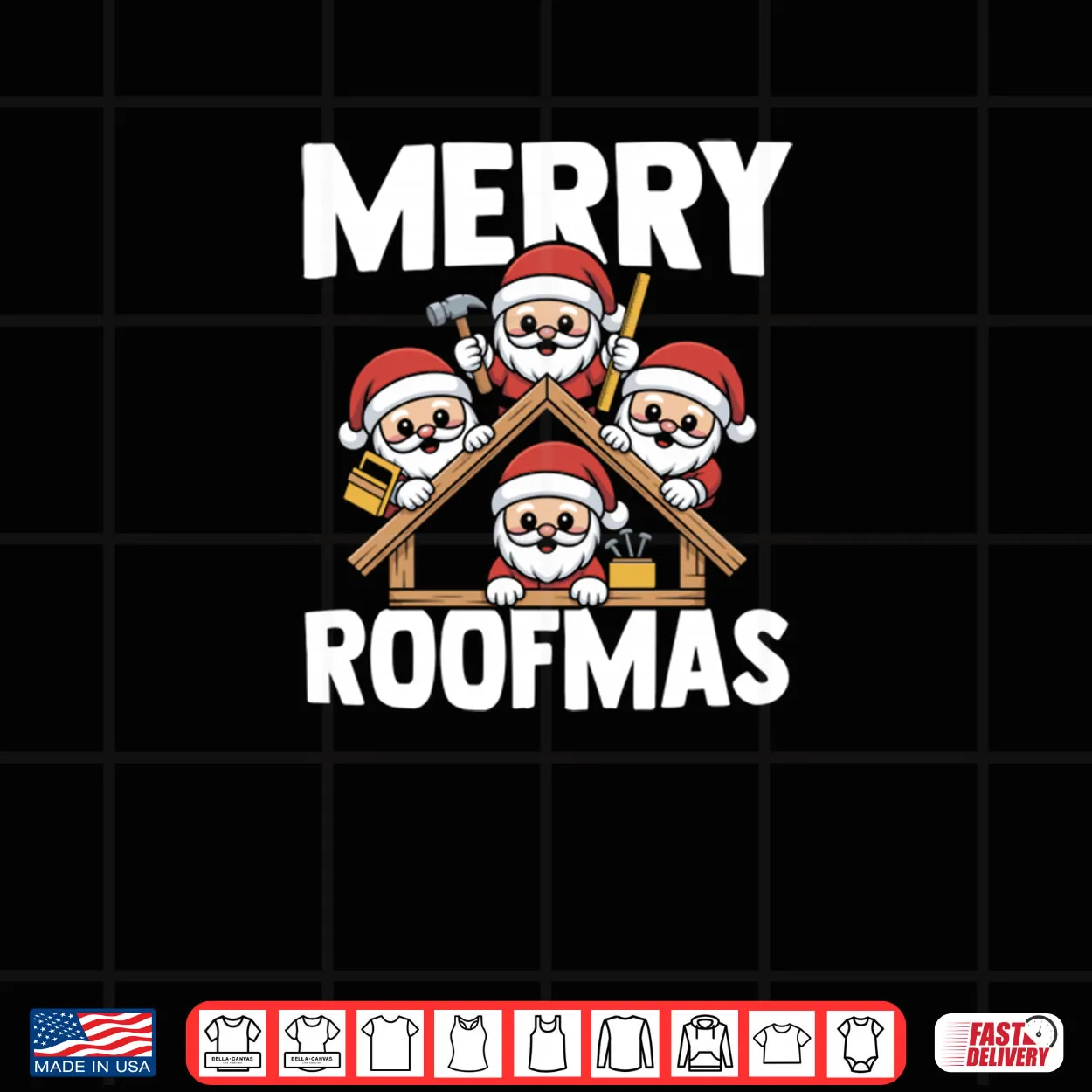 Roofer Craftsman Santa Claus Christmas Merry Roofmas Shirt Roofer Craftsman Santa Claus Christmas Merry Roofmas Shirt