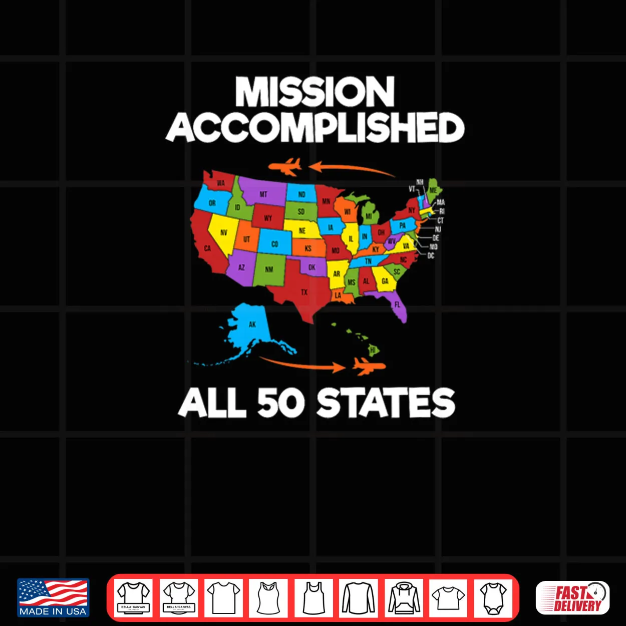 50 States of America Adventure Map Road Trip Travelers Shirt 50 States of America Adventure Map Road Trip Travelers Shirt