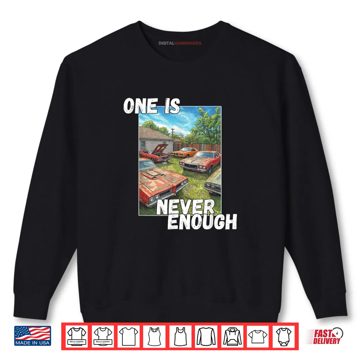 Car One is Never Enough Funny Classic Automobile Shirt Car One is Never Enough Funny Classic Automobile Shirt