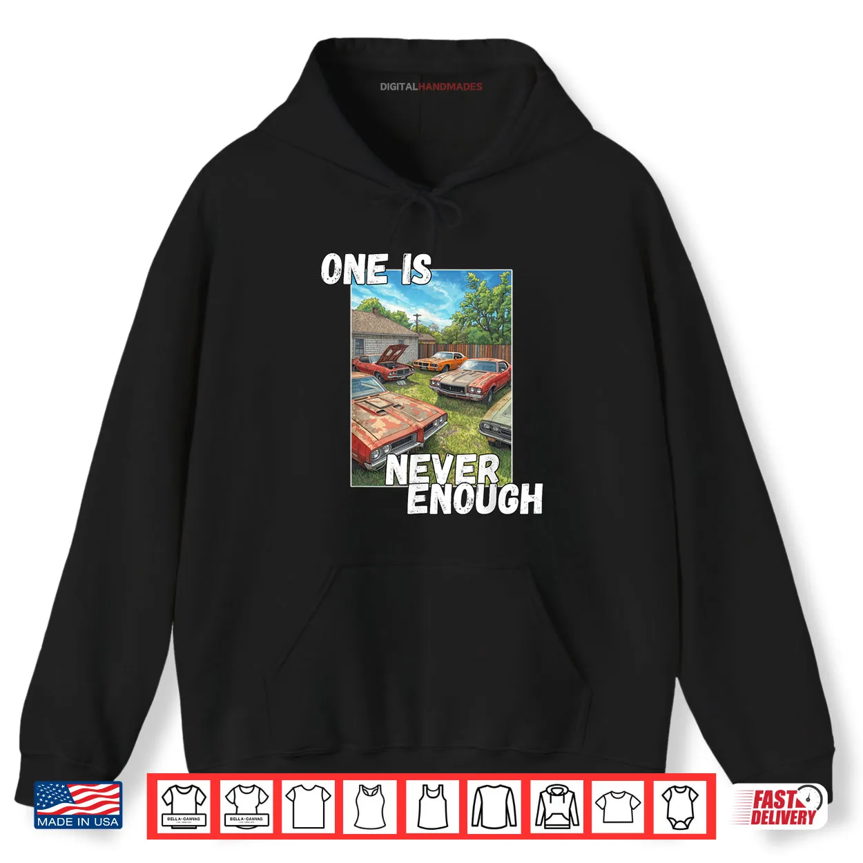Car One is Never Enough Funny Classic Automobile Shirt Car One is Never Enough Funny Classic Automobile Shirt