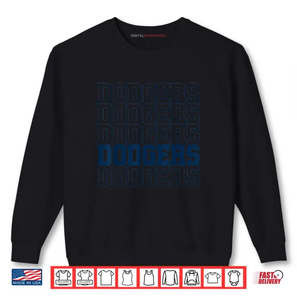Dodgers Name Retro Vintage Dodgers Lover Shirt 1 Sweatshirt Dodgers Name Retro Vintage Dodgers Lover Shirt