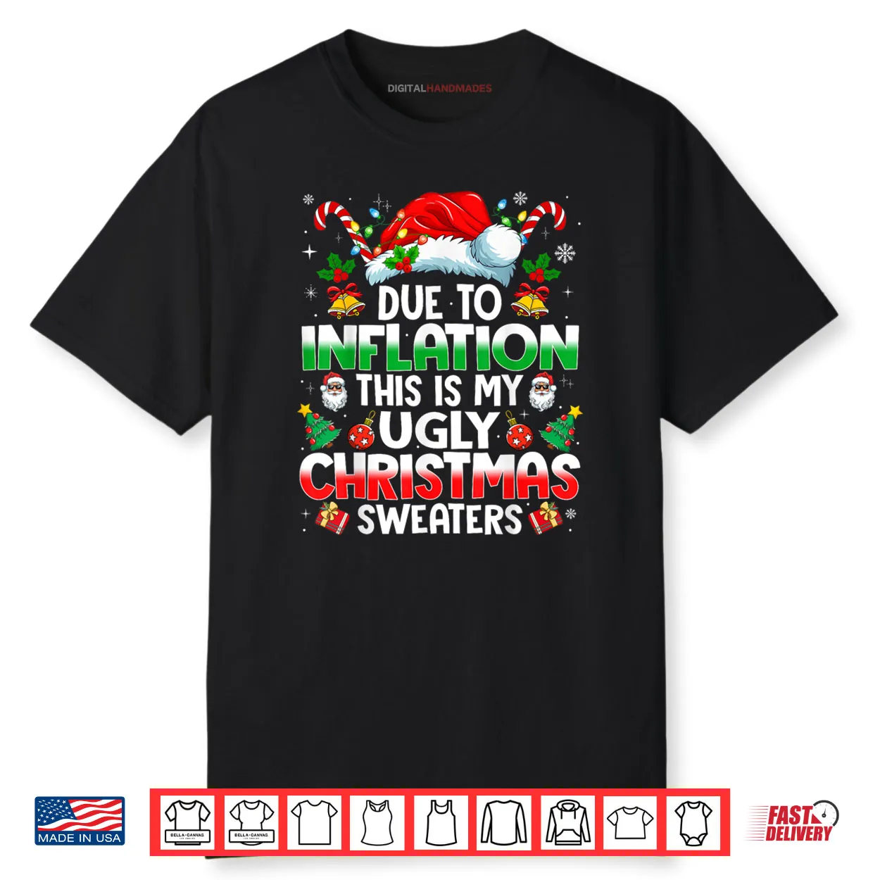 Due to Inflation Ugly Christmas Shirt Due to Inflation Ugly Christmas Shirt