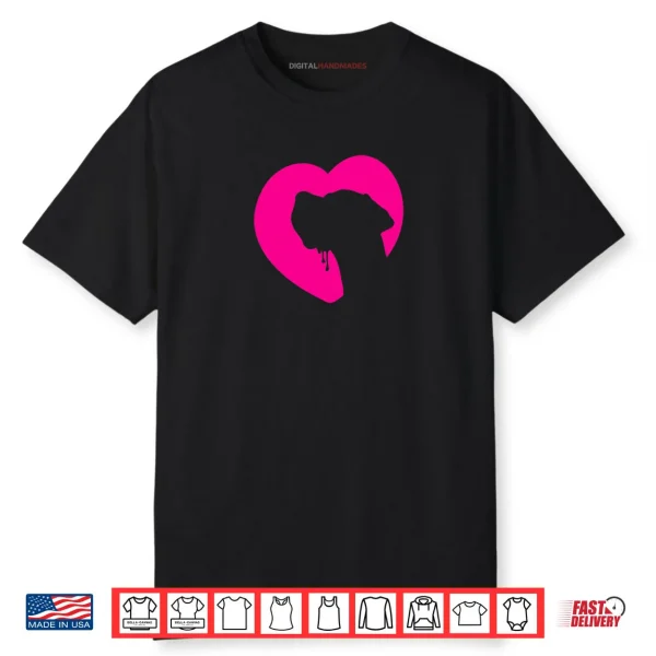 Greatdanedog Profile Heart Pink Shirt Greatdanedog Profile Heart Pink Shirt